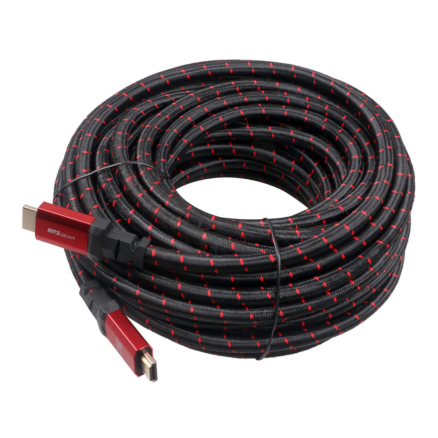 Onе-Dау Sаlе: Uр tо 50% оƒƒ 4K HDMI Cable 30ft [2 Pack] by Ritz Gear, Braided Nylon Cord & Gold Connectors, High Speed HDMI 2.0 with Ethernet, for PS5, PS4, PS3, Xbox, Roku, Apple TV, HDTV, Blu-ray, Laptop, PC, Monitor