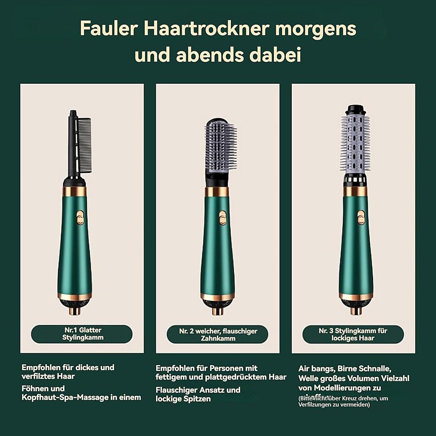 Air Styler,Professional Curler Straightener | Air Wrap Curler Hair Straightener,for Women Girls Long Short Curly Straight Home Daily Travel Salon