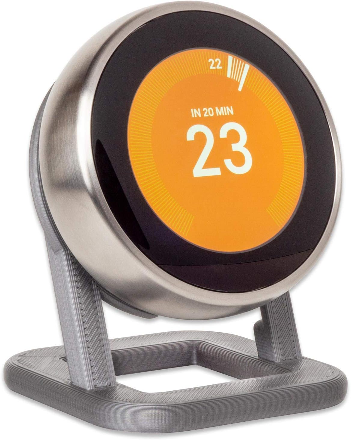 Stand for Google Nest Thermostat 3rd-gen with Mounting Screws Silver - 3 Years Warranty - Made in UK