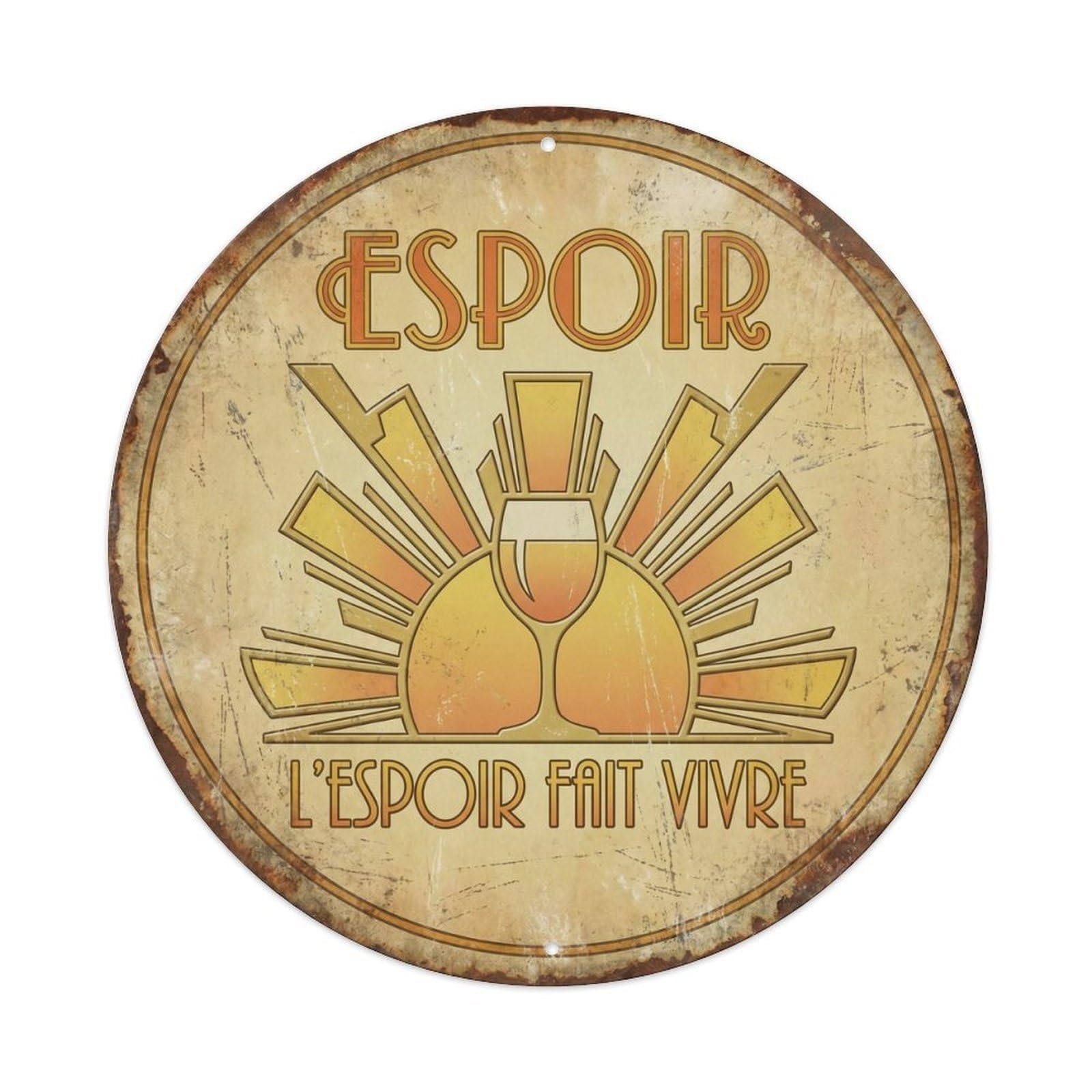 Hope Humorous Tavern Hope Vintage Metal Tin Sign Plaque Wall Decor for Cafe, Club Bar, Office, Garden Metal Poster 8x8Inch