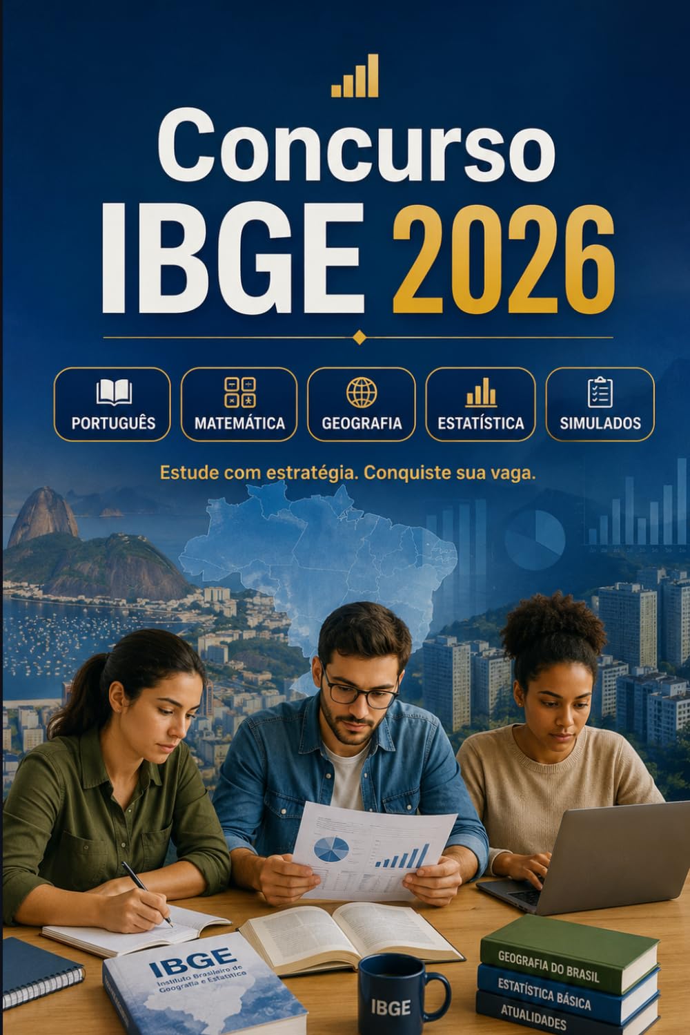 Concurso IBGE 2026: Preparação IBGE: português, matemática, geografia, estatística básica, ética, informática, atualidades e simulados
