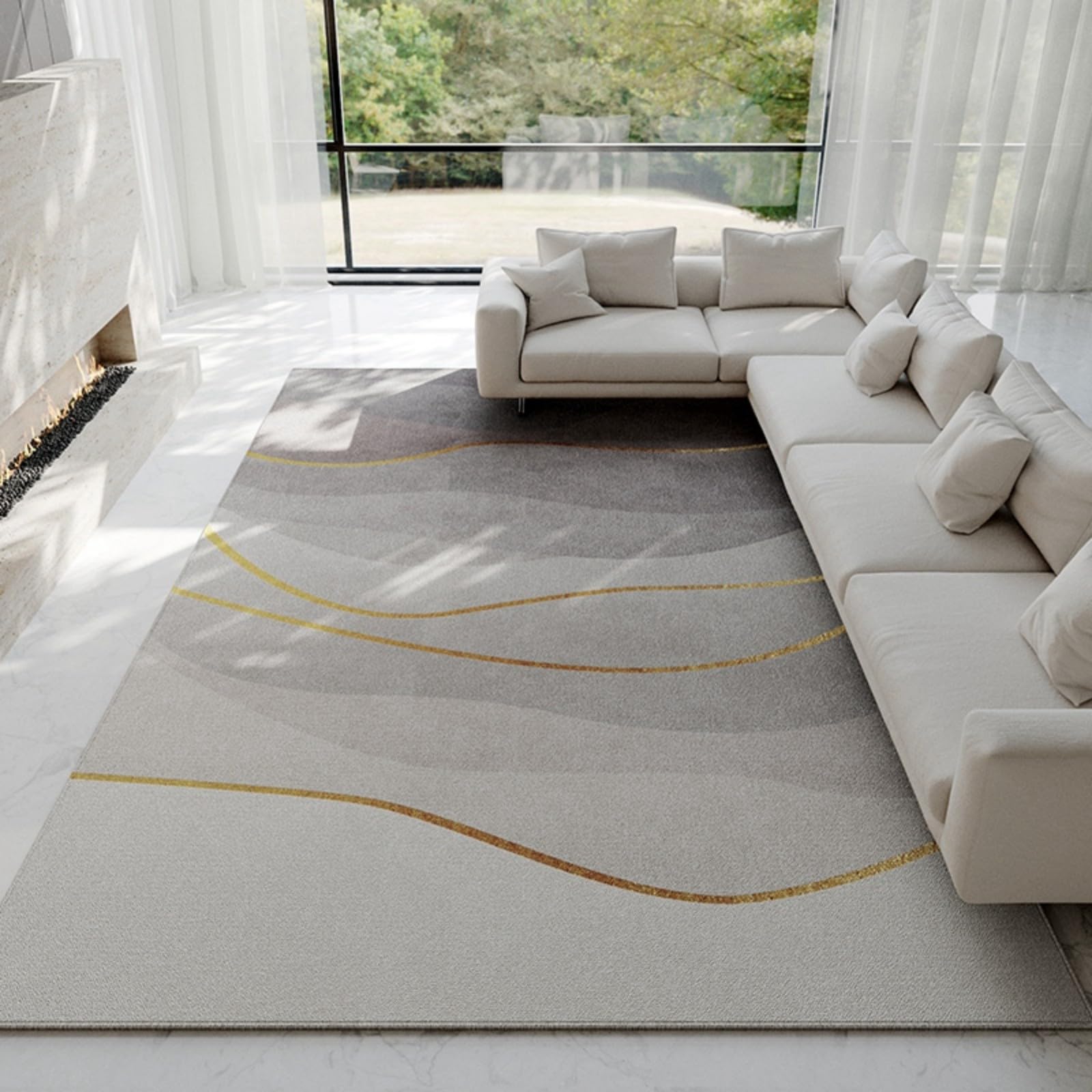 Tapis de salon moelleux luxueux et isolant épais 80 x 160 cm