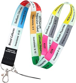 Pinstant Phlebotomy Phlebotomist Blood Draw Solution Sample Tube Inversion Hospital Medical Doctor 17.7" Neck Lanyard Keychain Holder ID Badge Mobile Phone Pin Strap