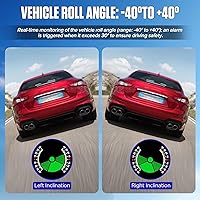 Vista 6 de Inclinómetro de coche M60 para vehículos todoterreno SUV, velocímetro GPS MPH KMH con brújula, medidor digital multifuncional HUD de nivel e