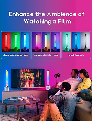 Miniatura 3 de LUNALE Barra de luz RGB, altavoz estrellado y de alta fidelidad Luz LED para juegos 16.8 millones de colores Barra de luces LED de sincronización de