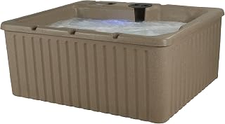 Aqualife Current 4-Person Plug & Play Hot Tub Spa - 14 Jets, Stainless Steel Heater, Portable Resin Lounger