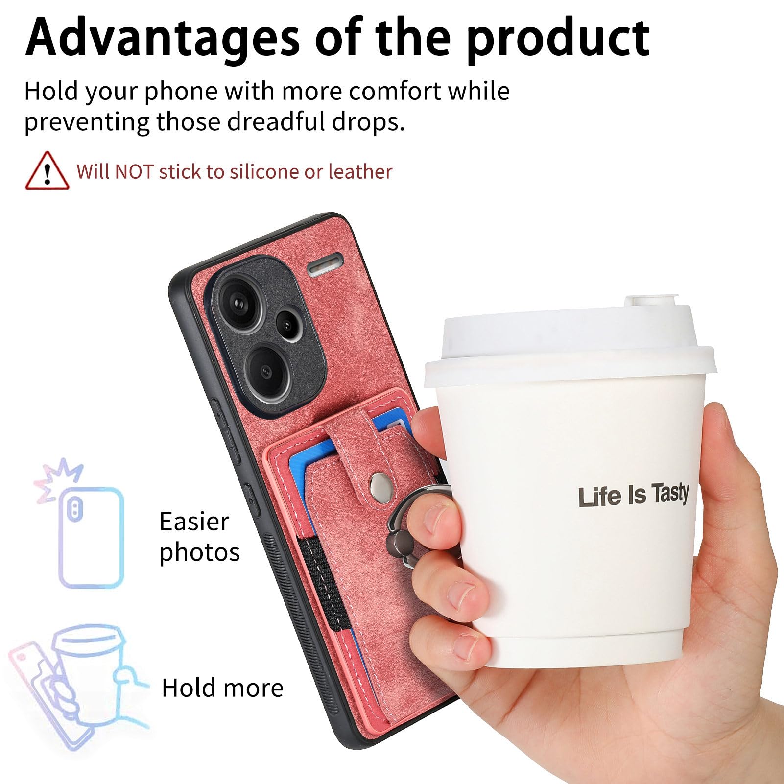 MOJIA Hülle Für Xiaomi Redmi Note 13 Pro+ 5G – Mit Kartentasche, RFID-Schutz & Ständerfunktion, Blau