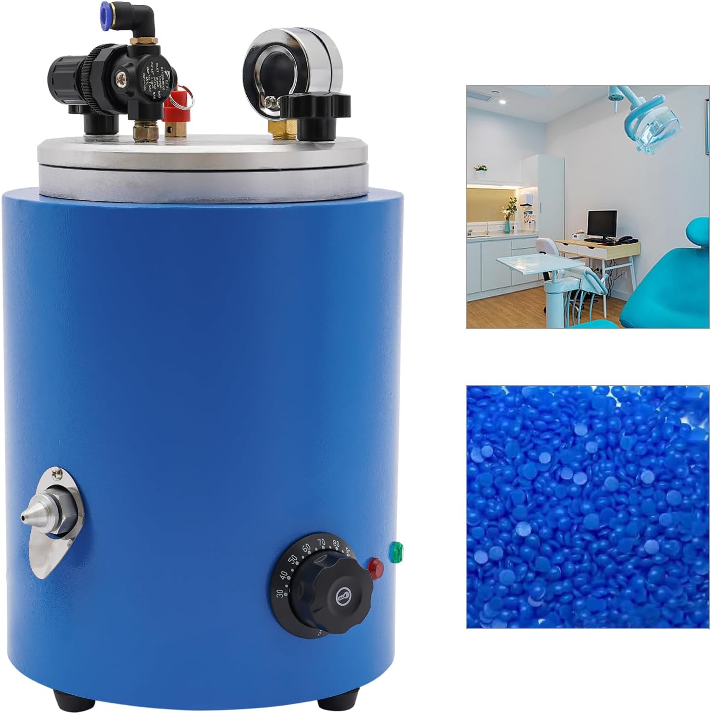 Wax Injector Injection Machine Casting Injection molding Machine 30-110℃ Temperature Wax Casting Machine Wax Melting Furnace Jewelry Casting Tools Round Barrel Mold Casting for Jewelry