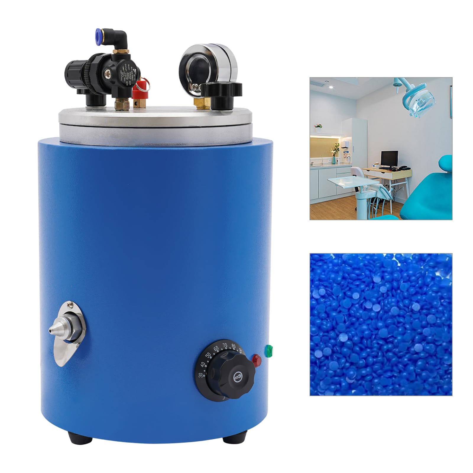 Wax Injector, 2.2L 500W Wax Injection Machine 500W Vacuum Wax Casting Machine Wax Melting Furnace Jewelry Melting Furnace Tool with Double Nozzle for Jewelry Wax Injection