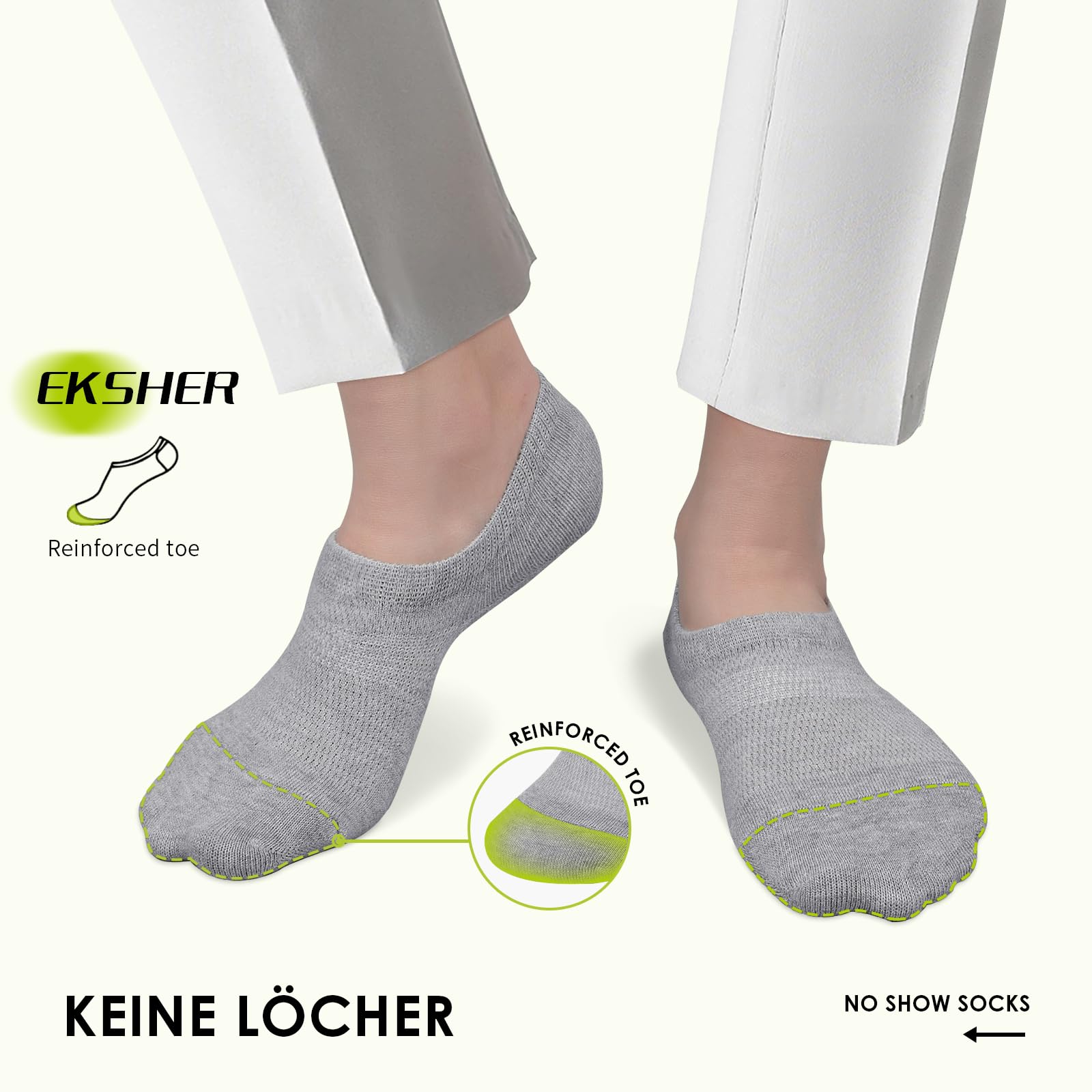 10 par skarpet typu sneaker, niewidoczne, dla kobiet i mężczyzn, krótkie, bawełniane, antypoślizgowe, oddychające