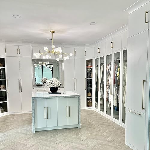 Miniatura 7 de APBEAM Lighting - Candelabro Sputnik de latón, lámpara colgante dorada, lámpara de techo de cristal empotrado, 18 luces de 47 pulgadas de ancho x