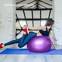 Vista 7 de joyibay Juego de equipo de batería cardiovascular, pelota de equilibrio de fitness con bomba y palos de batería cardiovascular de 3.2 onzas, pelota