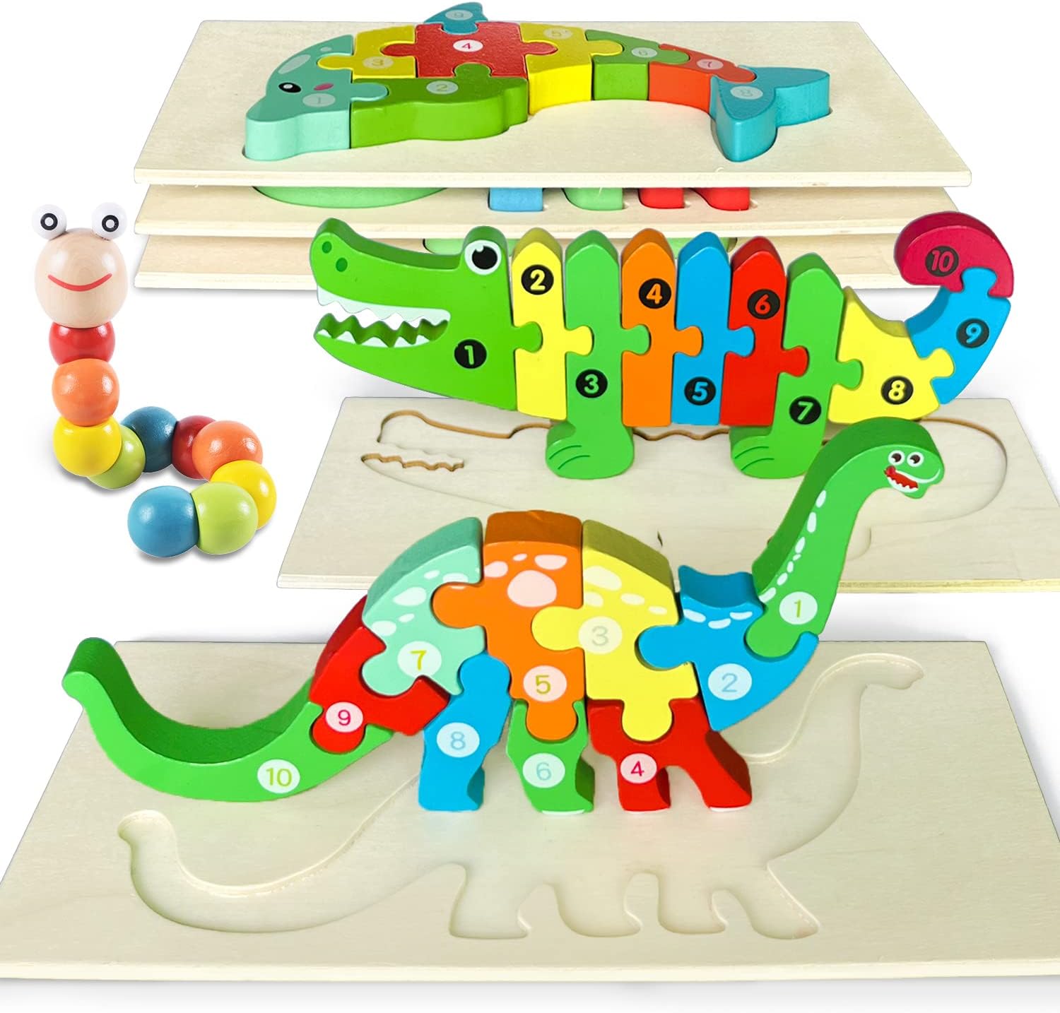 Labyrinthe Magnétique En Bois – Jeu De Motricité Fine, Nombres Et Couleurs – Dès 2 Ans – Stylo Magnétique, Perles Intégrées – Éducatif