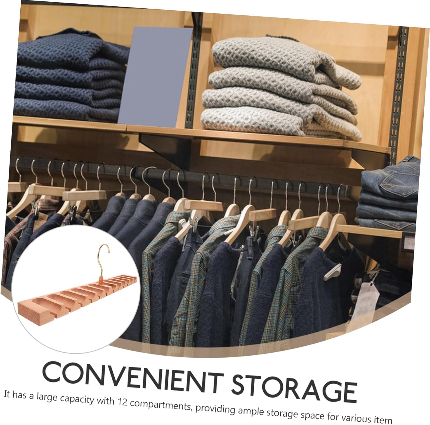 Unomor 4pcs Elegant Belt Organizer for Closet Wall Mount Belt Hanger Rack Storage for Men Accessories