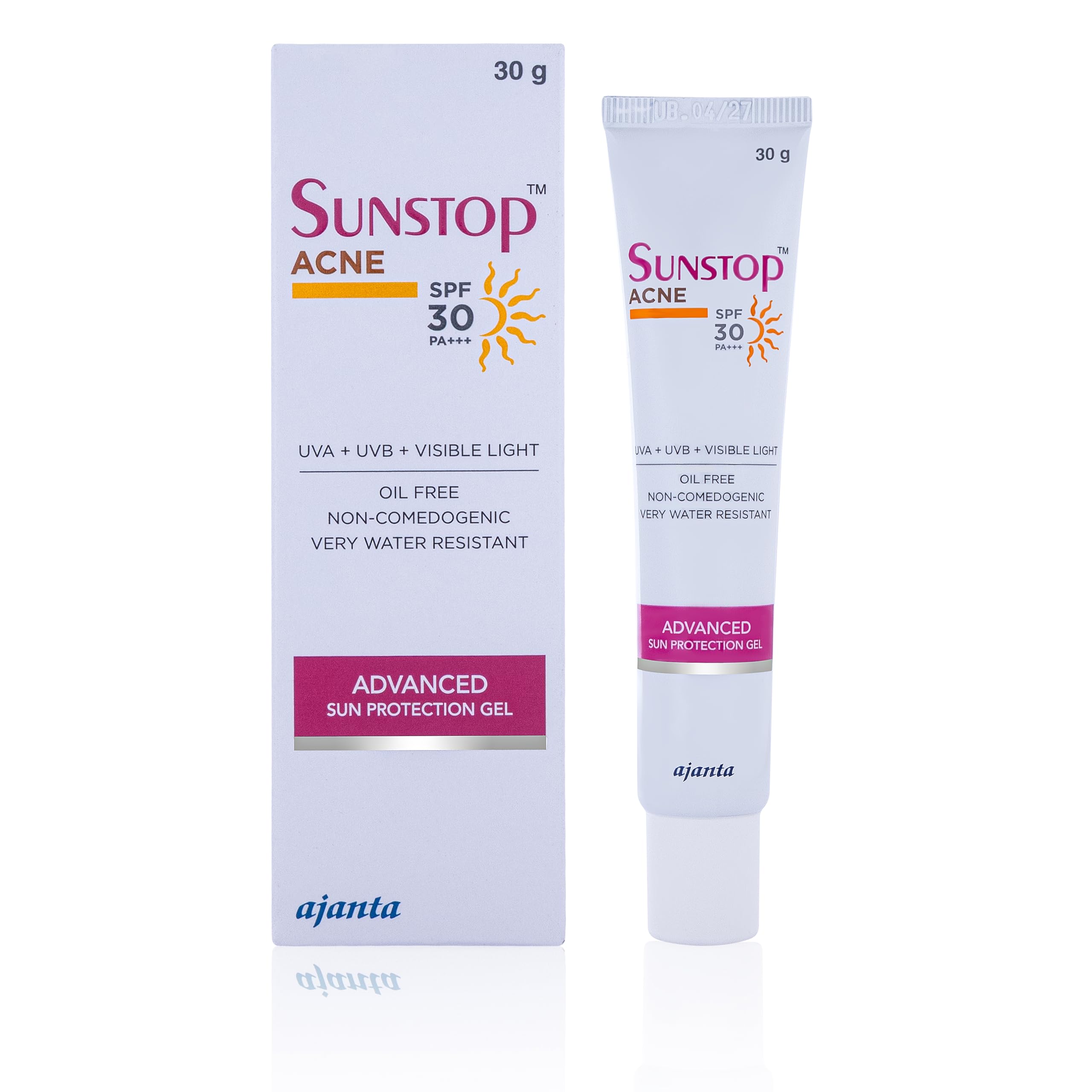 SUNSTOP Acne Gel SPF – Matte-Finish, Oil-Control Sunscreen for Oily/Acne-Prone Skin (Titanium Dioxide, Tinosorb S) – Non-Comedogenic, Travel-Size Protection – 30gm-picture-56