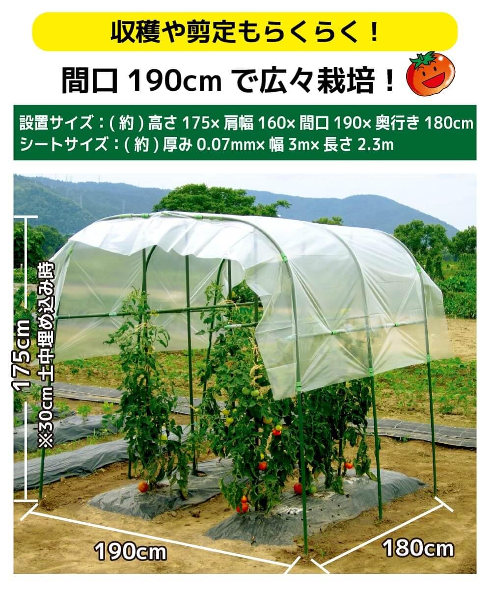 Amazon | DAIM 家庭菜園 雨よけセット ワイド 高さ175cm×肩幅160cm