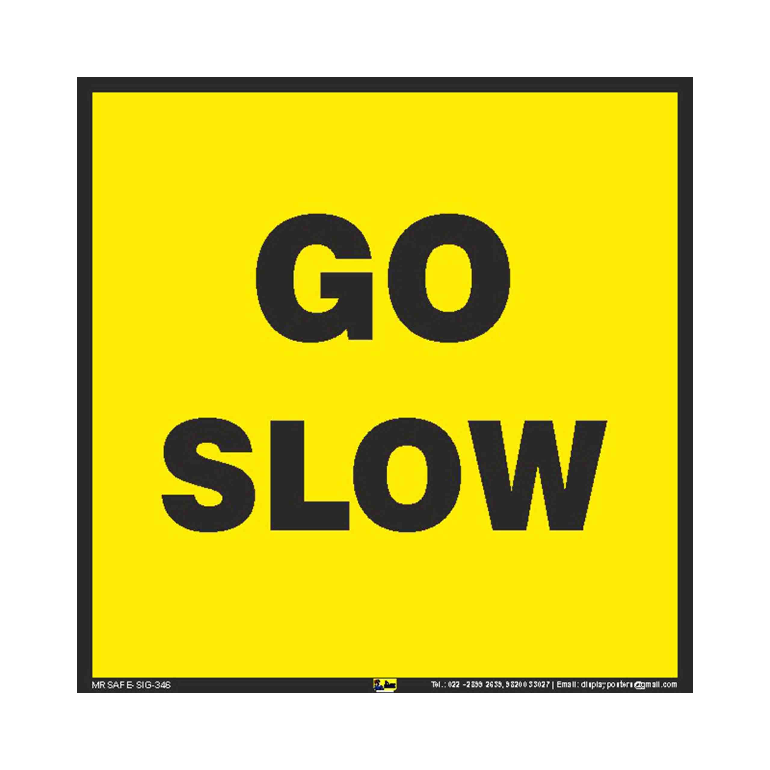 Mr. Safe - Go Slow Sign PVC Sticker 8 inch X 8 inch (B07CBV5PLM) Amazon Price History, Amazon Price Tracker