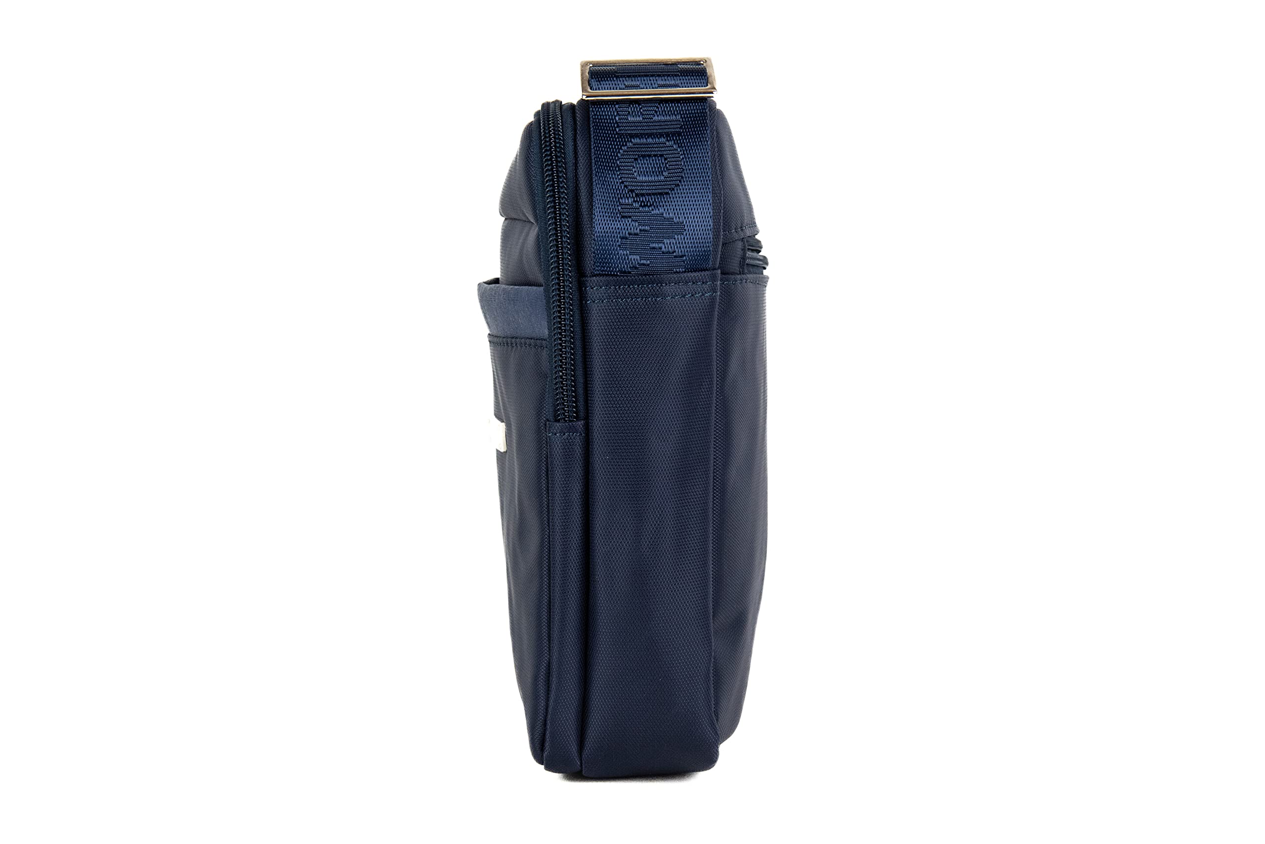 COVERI WORLD Borsello Uomo Impermeabile Tracolla Regolabile Porta Cellulare poliestere art CW1171 Blu 20x21x5 cm