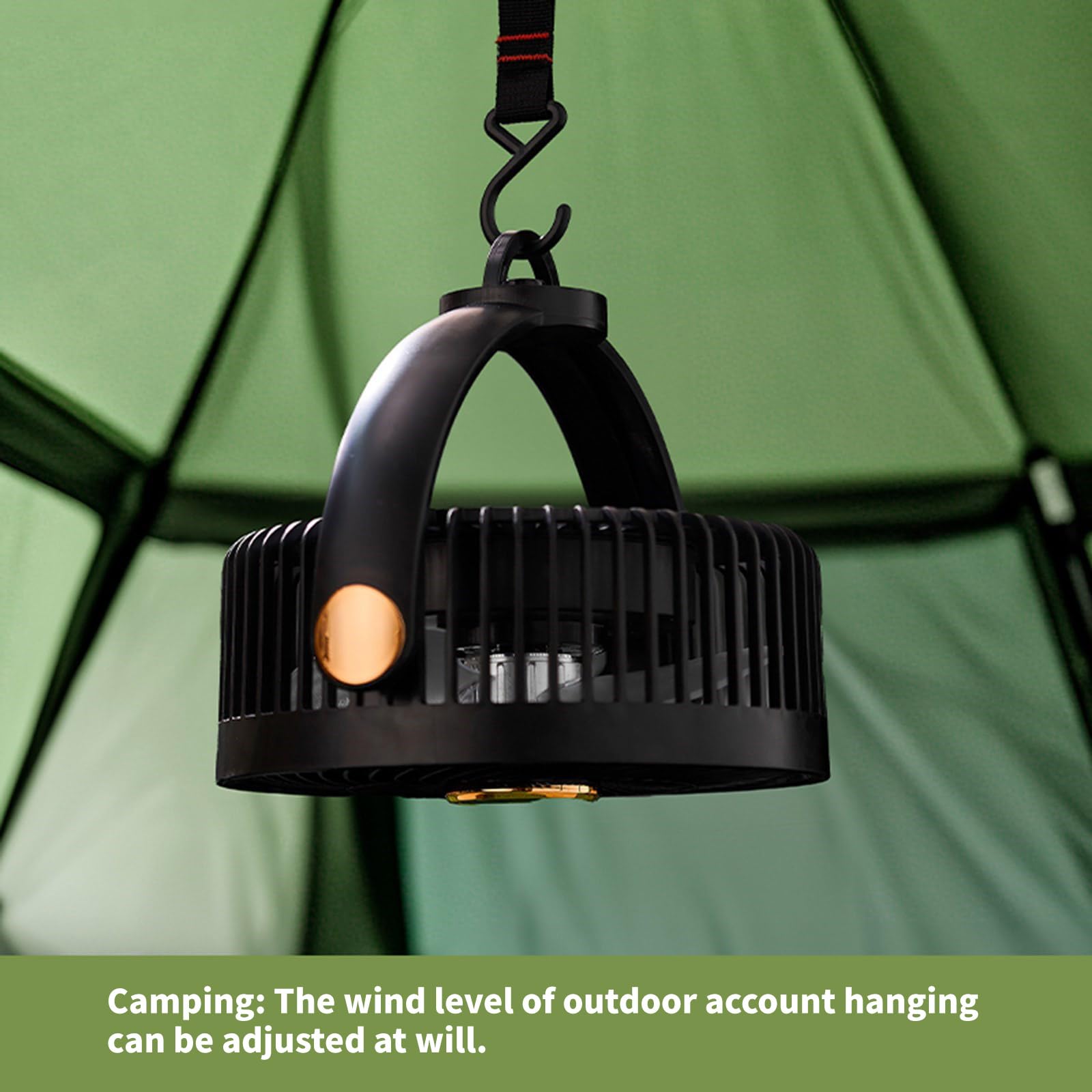 Ventilatore da Tavolo USB Ventilatore da Campeggio a Batteria Ricaricabile Dispositivo Raffreddamento a velocità Regolabile per postazioni Lavoro Tenda da Campeggio all ' Aperto
