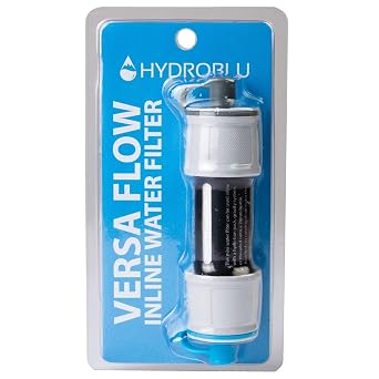 Versa Flow Light-Weight Water Filter System - Hollow Fiber Inline or Straw Filter for Survivor and Emergency Filtration