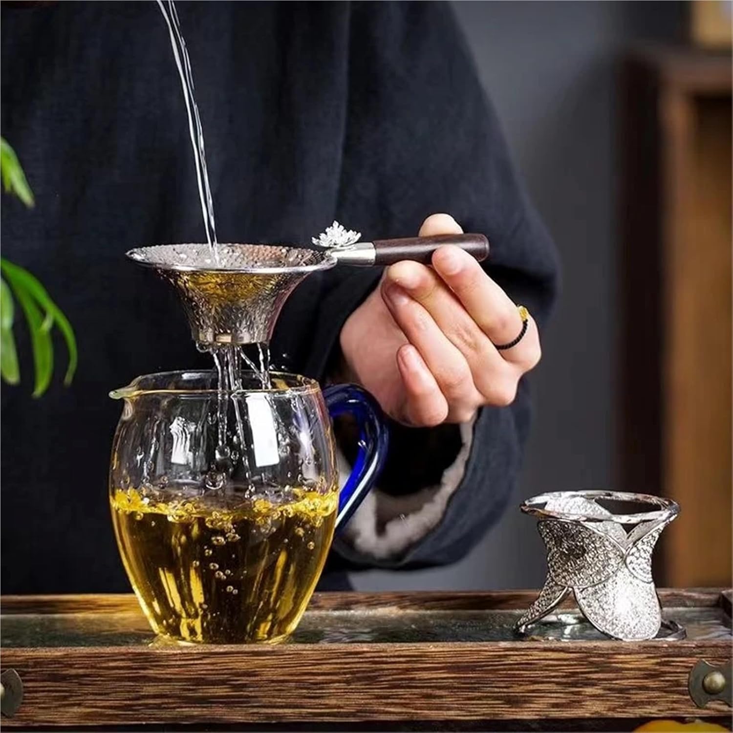 Metal Mesh Tea Strainer Stainless Steel Filter Sieve Teaware Lace Drain Useful Infusers Kitchen Accessories