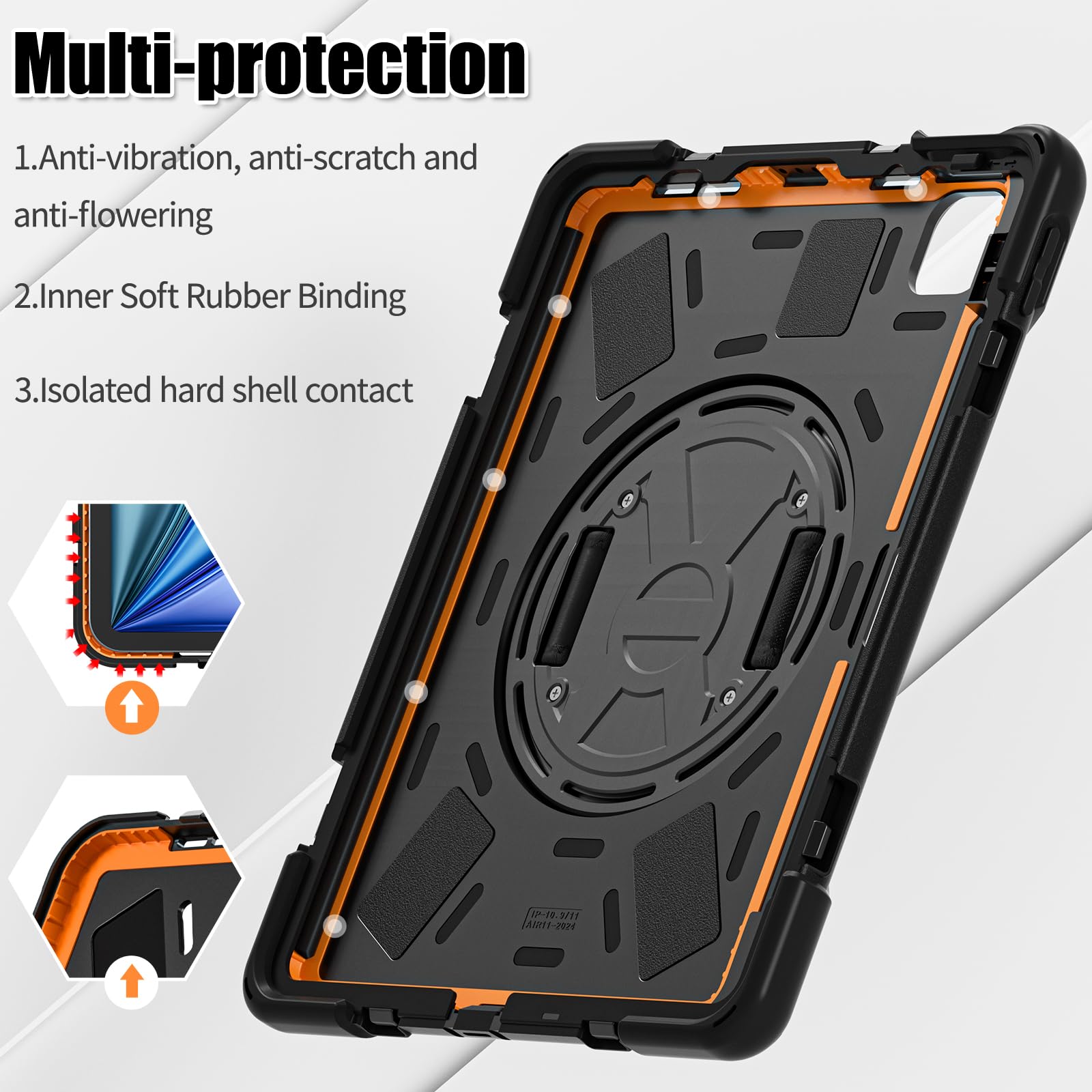 Funda Para IPad Air 11'' Y 10.9'' (Modelos 2020-2025) - Con Portalápices Y Carcasa Trasera Transparente - Azul Claro, Protección Antigolpes Y Función Atril
