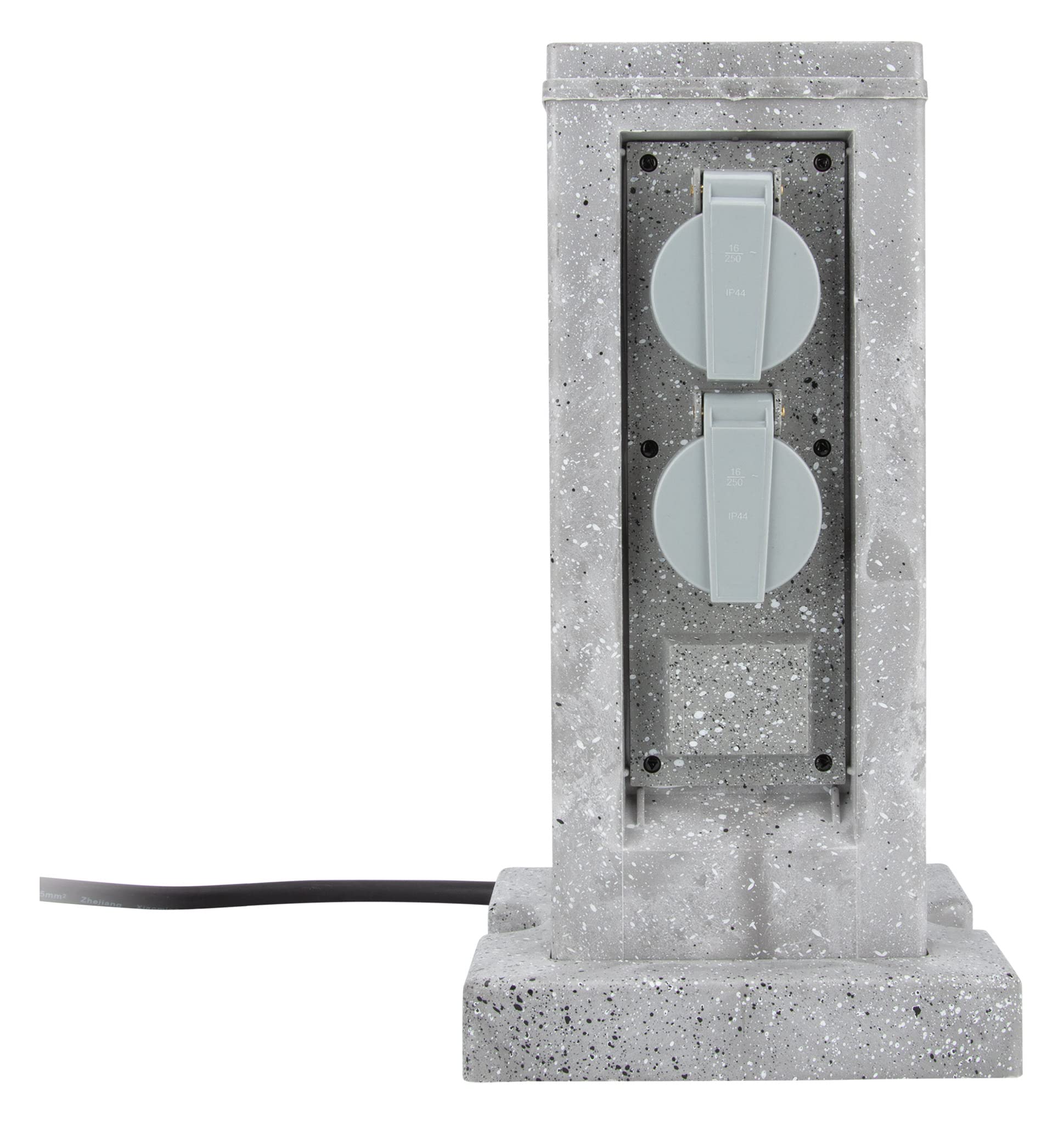 Zenitech Borne pierre 2x16A programmateur 5m Gris
