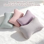 vocheer Small Pillows for Sleeping, 11"x7" Mini Pillow for Travel, Tiny Pillow for Neck, Lumbar, Knee, Wrist, Pets, Cotton Small Back Pillows for Travel, Bed, Office, Machine Washable, Mauve-1pc