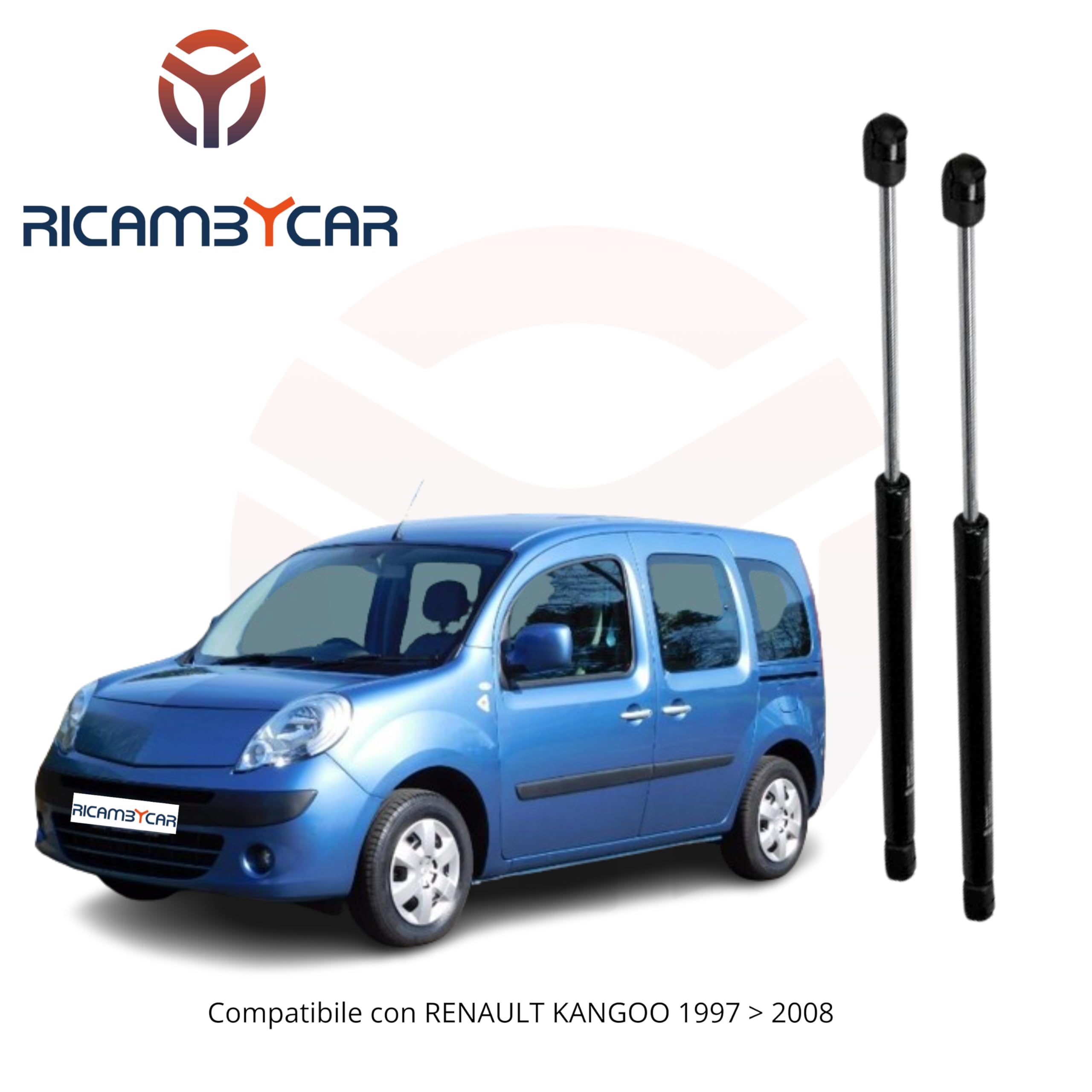Coppia Molle a Gas Portellone Posteriore Compatibile con RENAULT KANGOO 1997 > 2008
