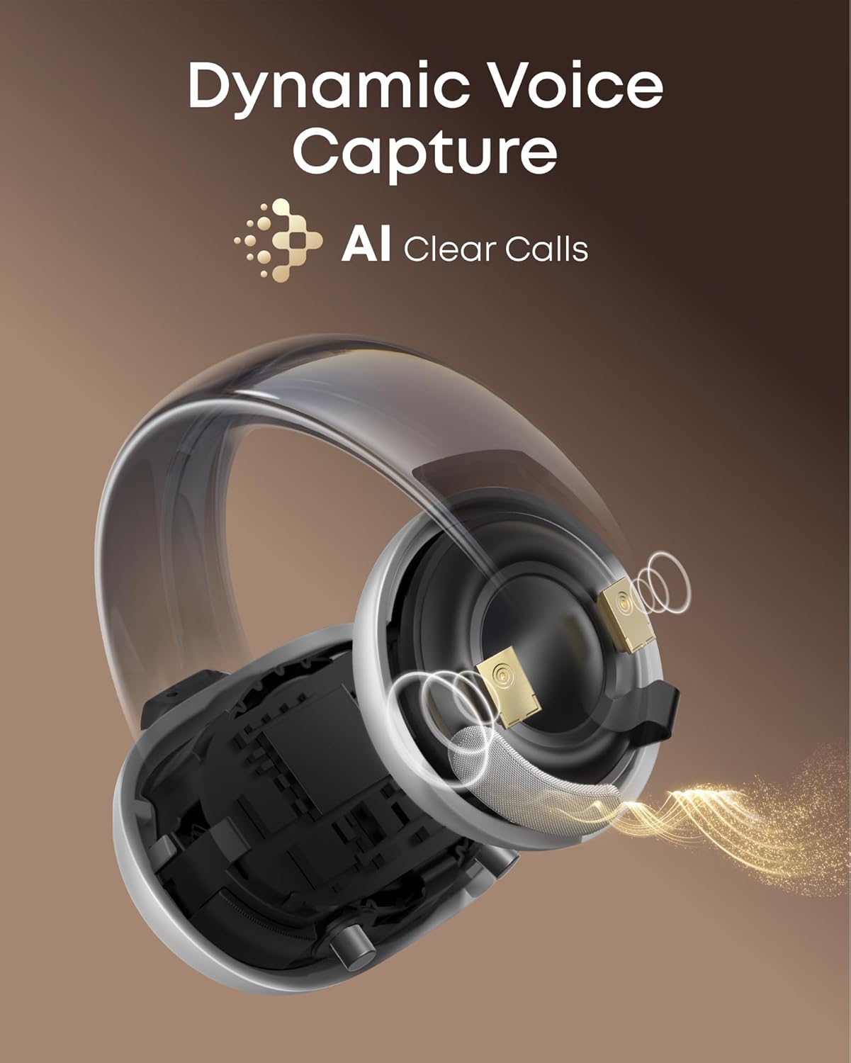 Soundcore AeroClip by Anker, Open-Ear Earbuds, Clip-On Headphones, Adaptive Comfort, Clear Calls with 4 Mics and AI, Stable Fit, 12mm Drivers for Powerful Bass, Hi-Res, Open-Ring Design - Image 7
