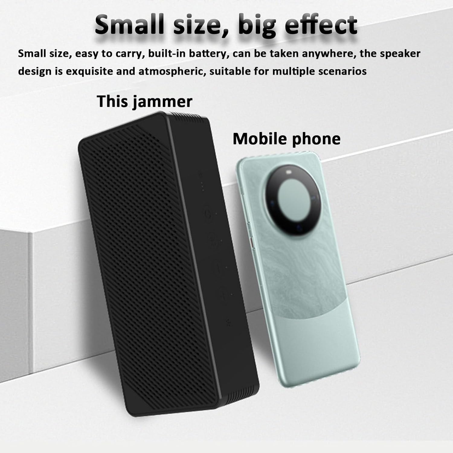 Microfono jammer ad attivazione vocale, dispositivo anti-registrazione a ultrasuoni con schermo di interferenza a 270° per riunioni sicure e uso in ufficio