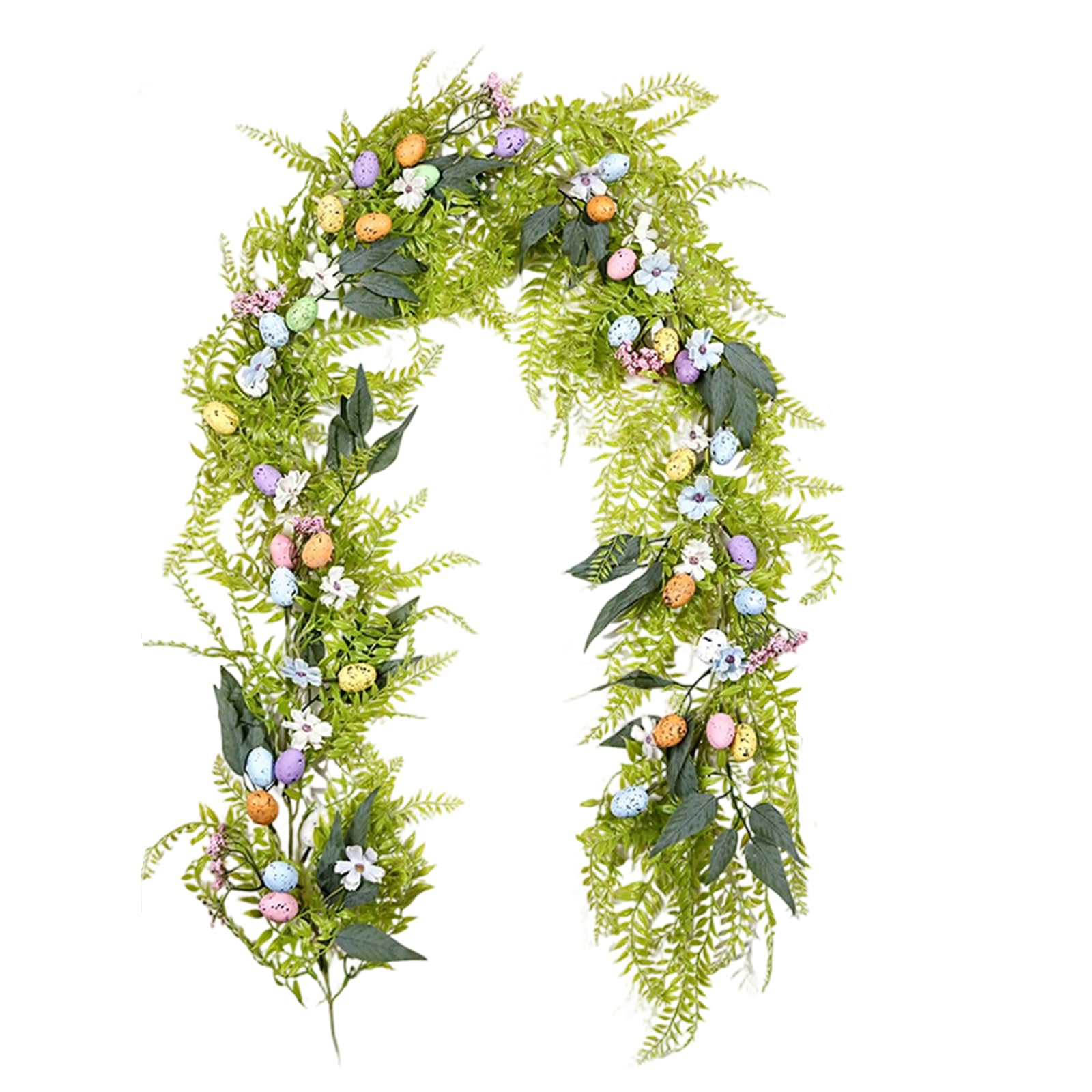 Xjdzineq Bendable Easter Themed Artificial Vine with Foam Eggs Long Flexible Hanging Decors for Craft and Photography Inside Hanging Vine