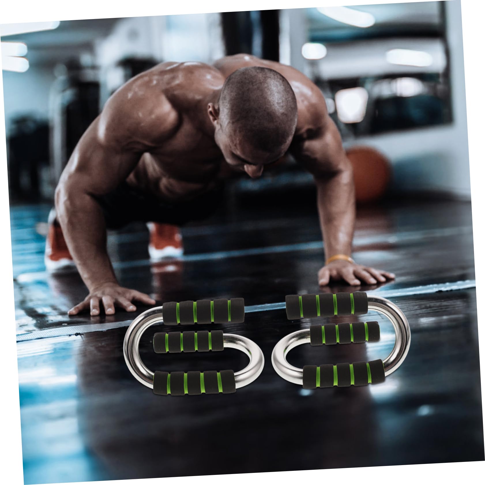 FOYTOKI Strength Training Tool Push-up Bracket for Chest Arm Muscles Enhance Your Body Building Push-ups Random