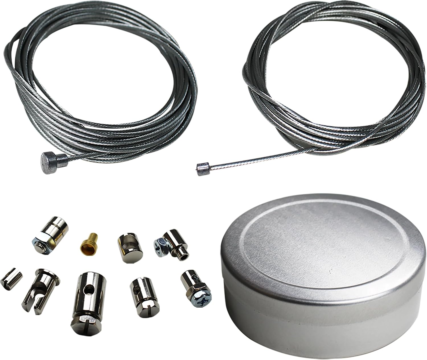 Compatible with/Replacement for Universal Motorcycle Emergency Throttle & Clutch Cable Repair Kit with Compact Travel Tin for Dirt Bike, ATV, Scooter, Honda, Yamaha, Kawasaki, Suzuki