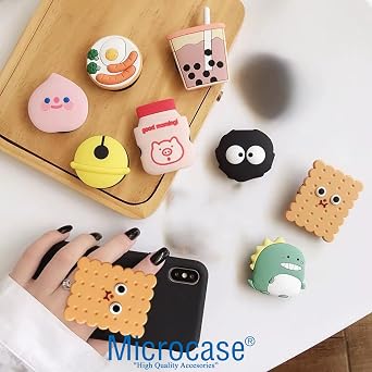Microcase 3D Tasarımlı 3M Yapıştırmalı El Parmak Tutucu Cep Telefonu Tutacağı- AL5245 (MODEL 1)