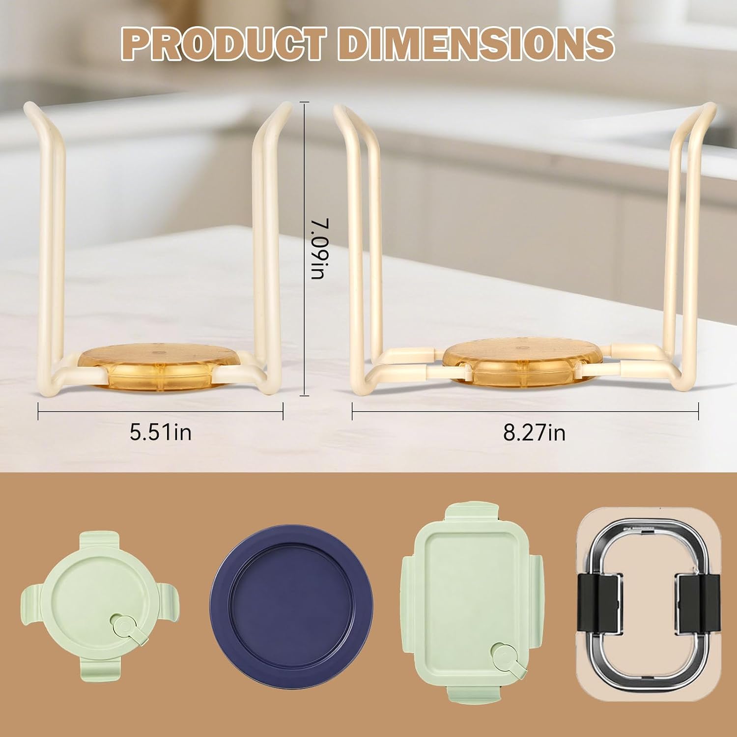 Adjustable Lids Organizer for Rubbermaid Brilliance Lids