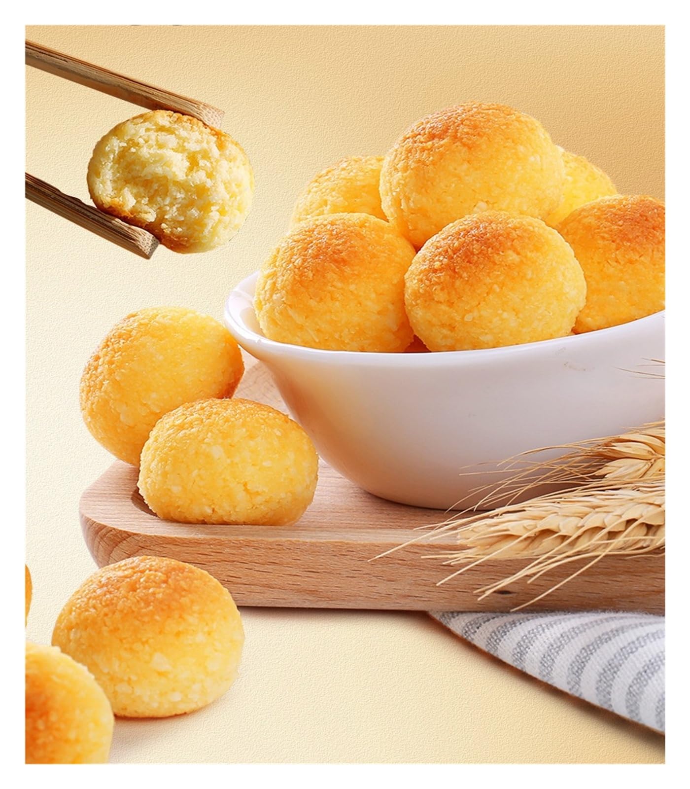 Palline di cocco da 120 g - Snack croccante dolce ma non stucchevole con strati distinti. Ideale for la colazione o for uno spuntino(4bag)