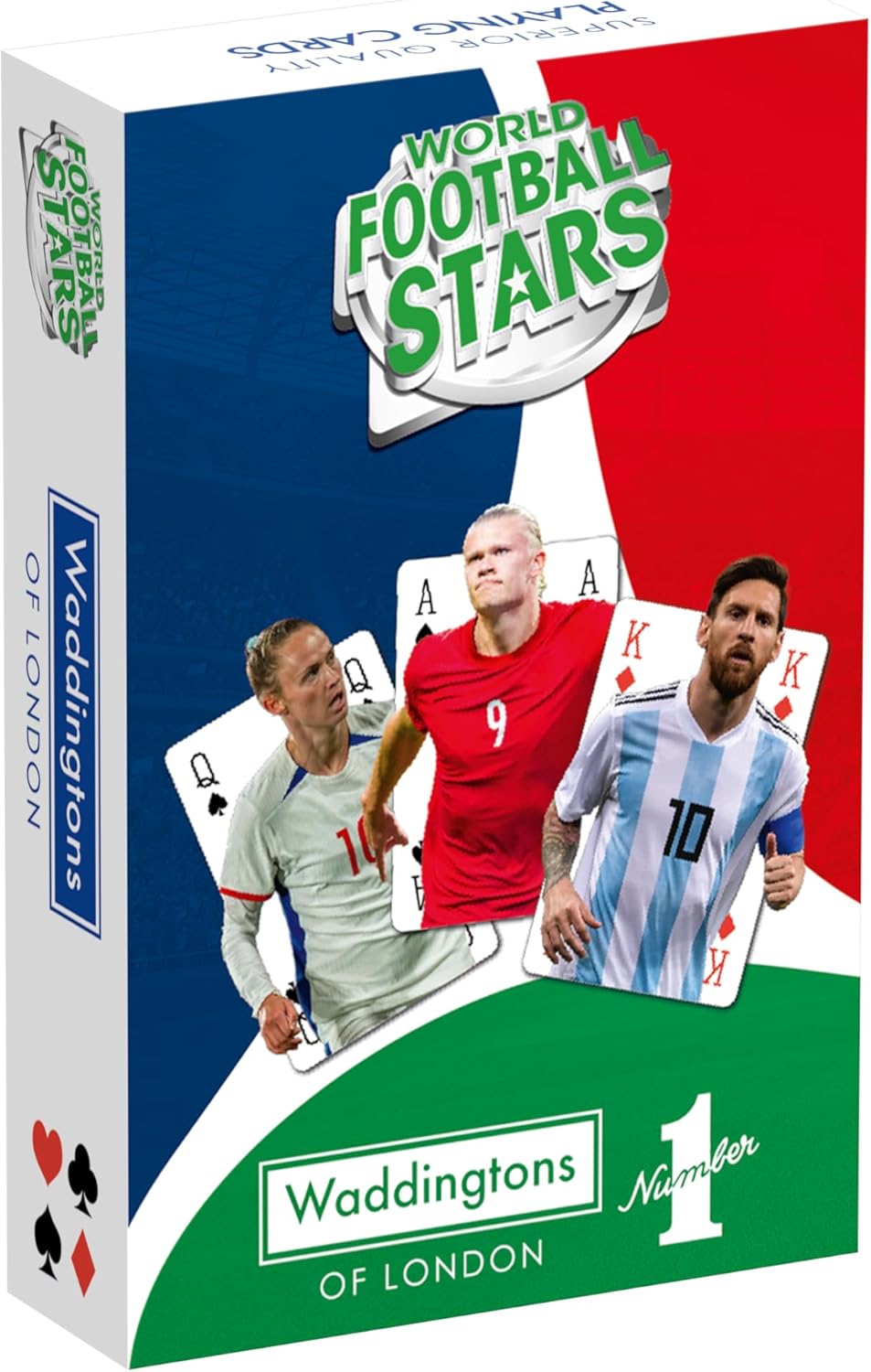 Waddingtons Number 1 World Football Stars Playing Cards, Playing Fish, Slap Jack, Crazy Eighth and Rummy Great Travel Companion Gifts and Toys for Boys, Girls and Adults