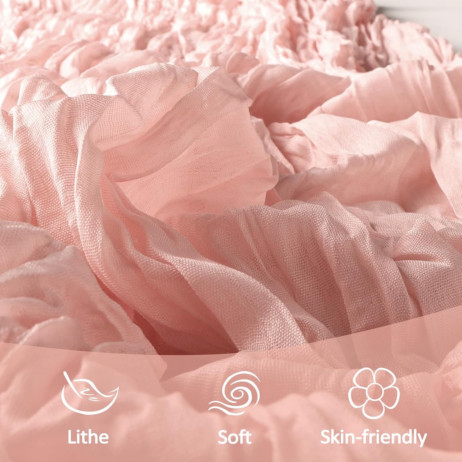 12 Pack Blush Pink Table Runner Cheesecloth 10Ft Easter Spring Gauze Cheese Cloth Table Runner 35x120 Inch Boho Sheer Rustic Fabric for Holiday Party Decor Baby Shower Wedding Decorations