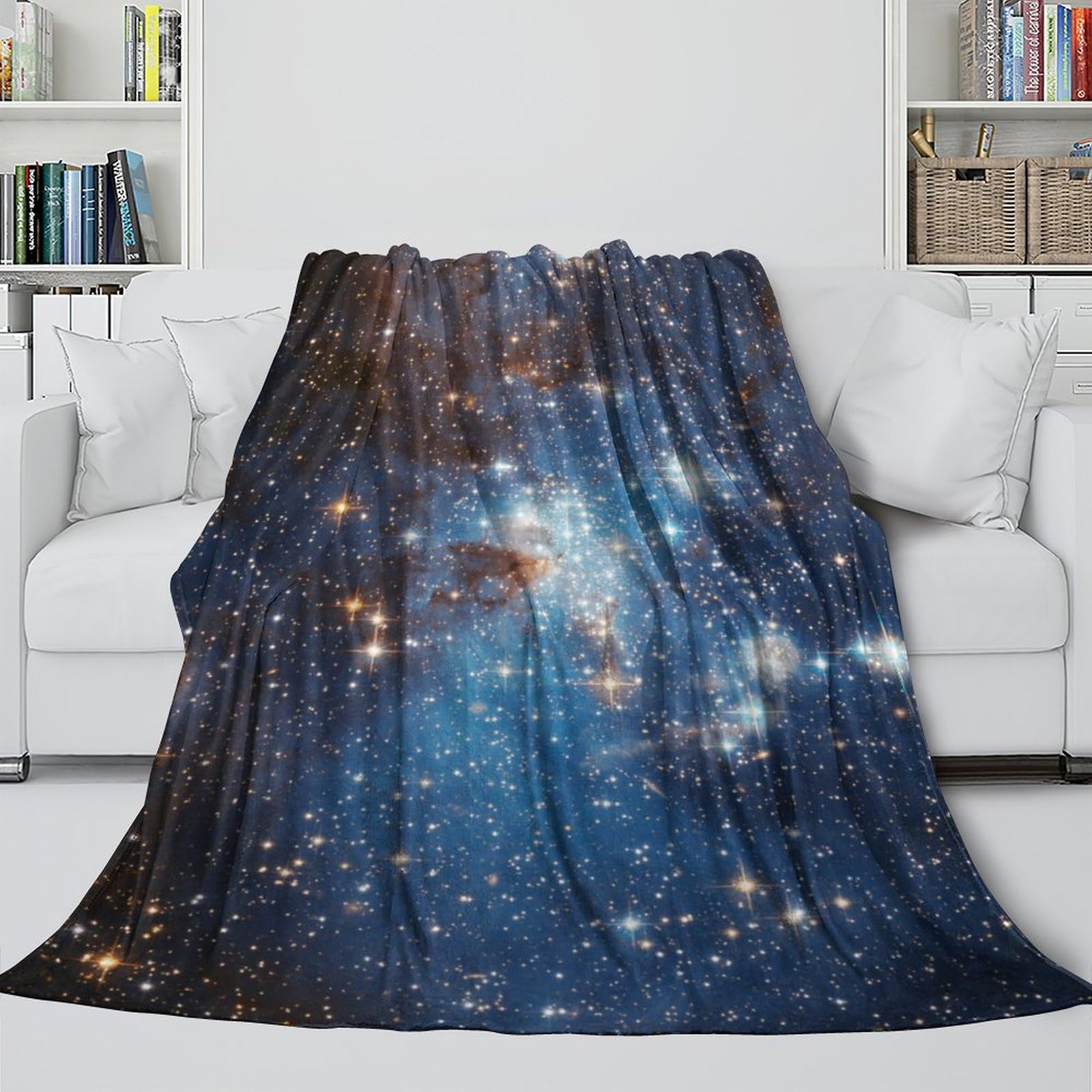 Large Magellanic Star Cluster Cozy Blanket - Universe Starry Blanket for Sofa Bed Chair Crib - Blanket for Birthday Gift for Hubby Boyfriend Girlfriend Neighbor All Seasons 40x50inch(100x130cm)