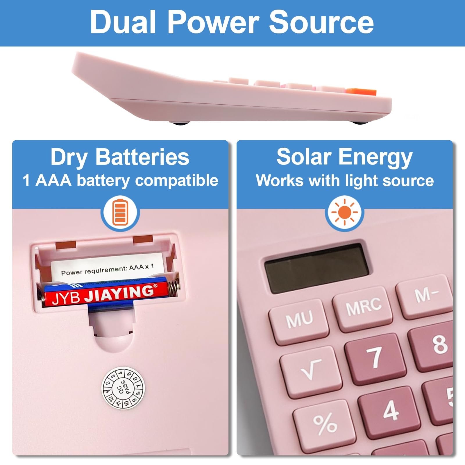 Calculadoras de escritorio, calculadora de escritorio con pantalla grande de 2 líneas, calculadora básica con botón grande, calculadora de 4 funciones para negocios, estudiantes, suministros de