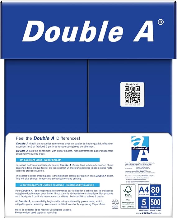 Double a Premium 80 g/m² DIN A4 fotokopi kağıdı