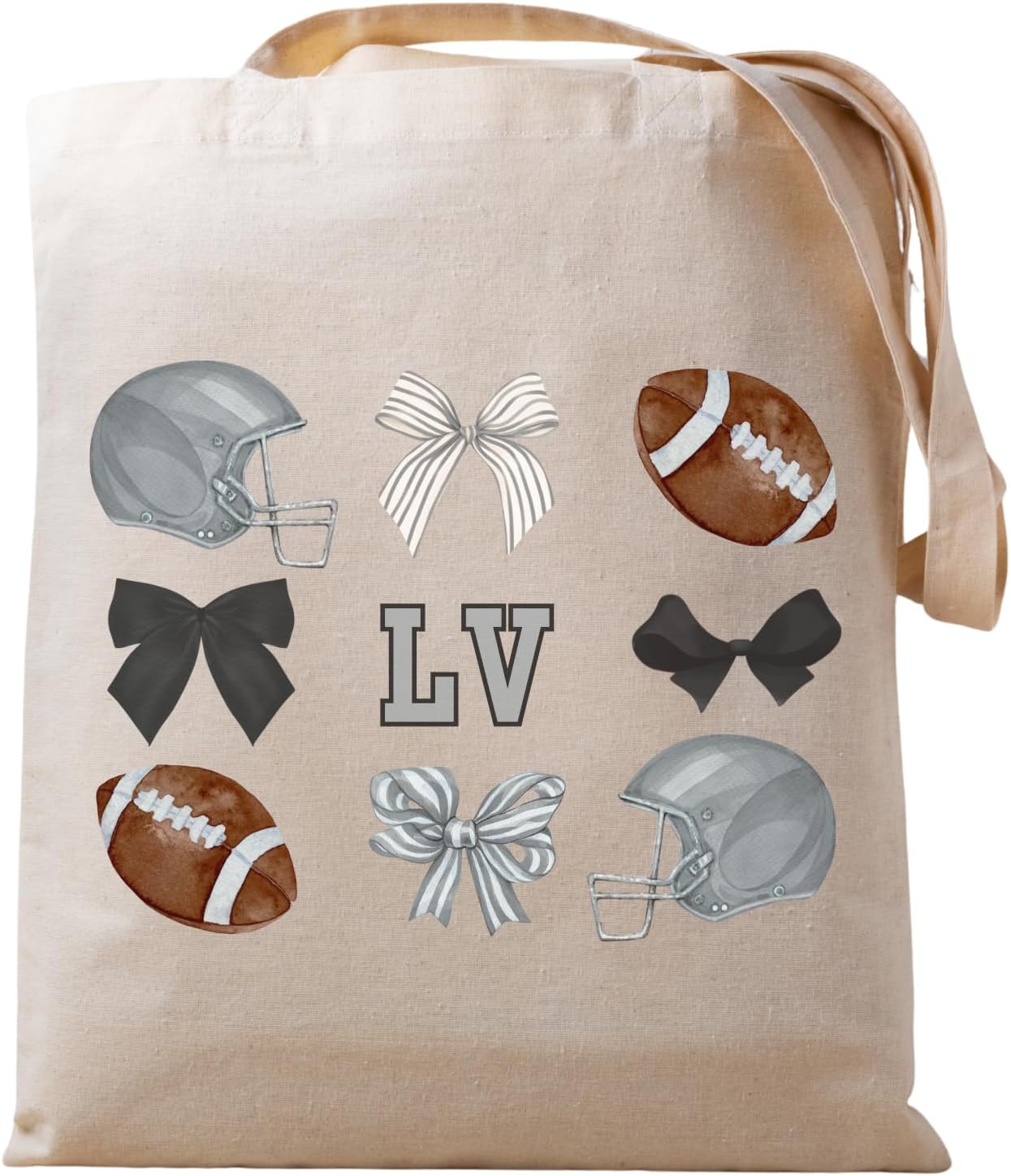 Football City Tote Bag Collection 32 U.S. Cities Helmets, Footballs, and Cute Hair Bows Sports Tote Bag Gift