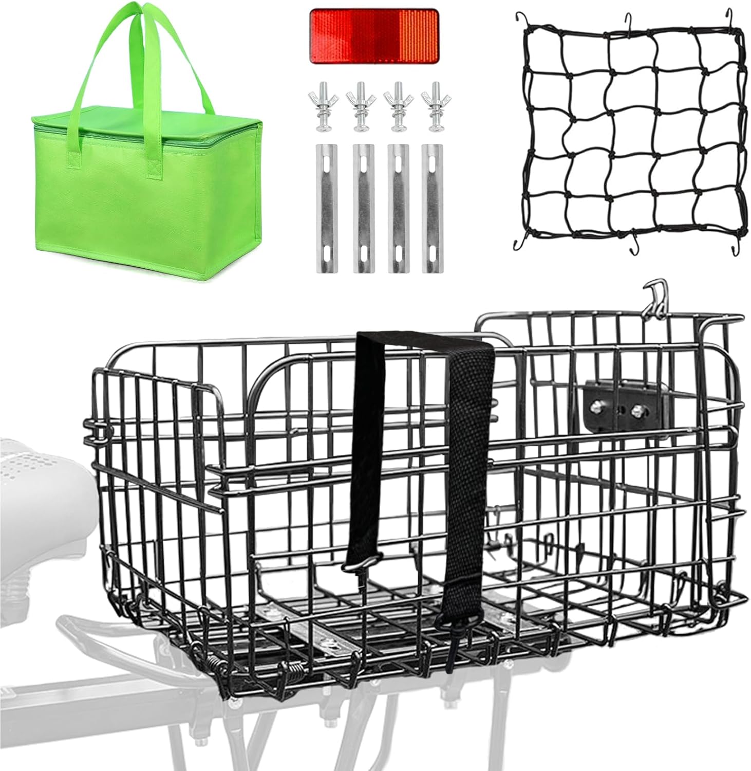 Rear Bike Basket, Bike Rack Basket, Folding Bike Basket