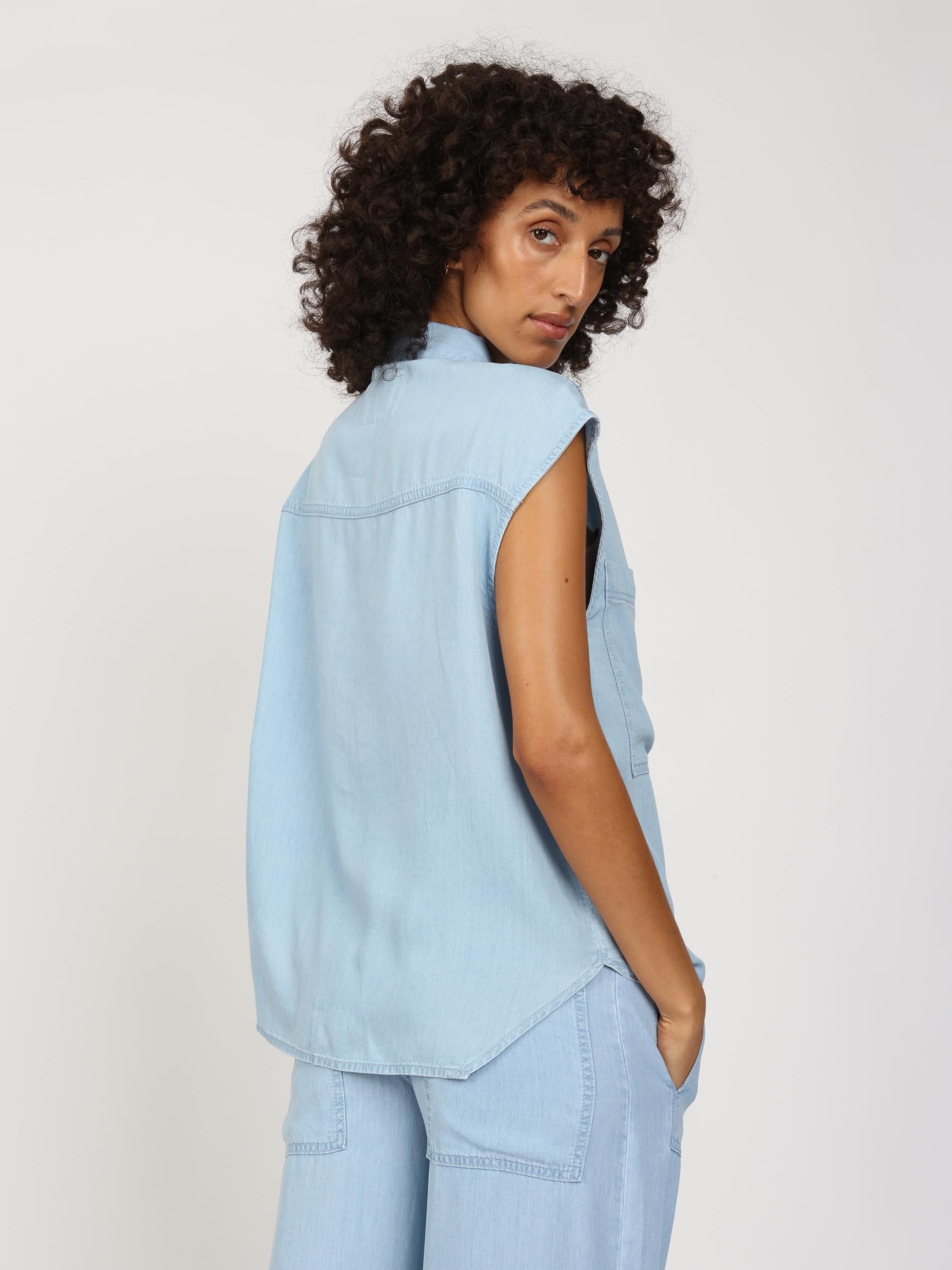 Gang 94ROSA Shirt - Jeansbluse ärmellos - Damenbluse