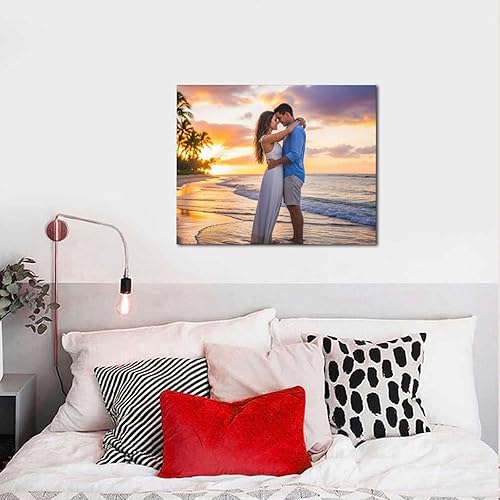 Miniatura 6 de Nxwdwqa Impresiones en lienzo personalizadas con tus fotos, arte de pared en lienzo personalizado, sube tu foto a arte de pared, regalo de