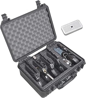 Case Club 4 Pistol and (up to) 29 Magazine with Accessory Pocket Pre-Cut Heavy Duty Waterproof Case with Silica Gel Canister to Help Prevent Gun Rust (Upgraded Gen-2)