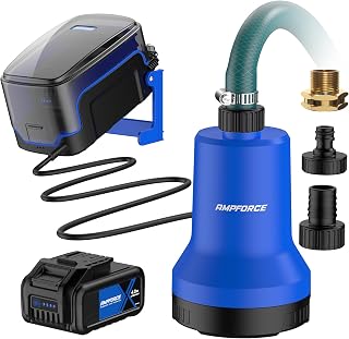 20V Cordless Submersible Water Transfer Pump, 1003 GPH Portable Sump Pump, 4.0Ah Battery Powered Water Pump with 3 Adapter for Pool, Garden, Flood Relief, and Outdoor Projects