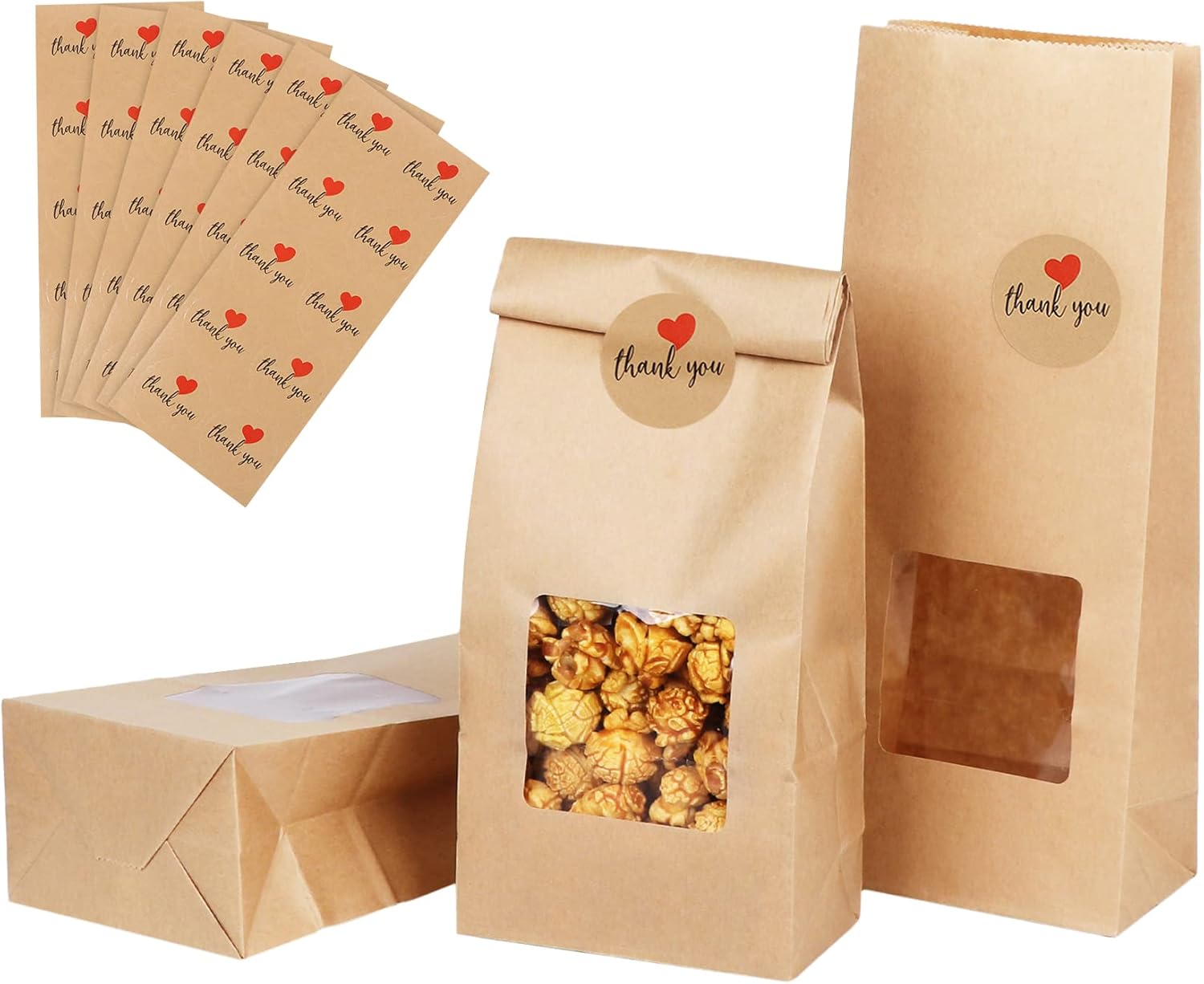 Kraftpapiertüten Mit Sichtfenster - Praktisch Für Tee, Kaffee & Mehr