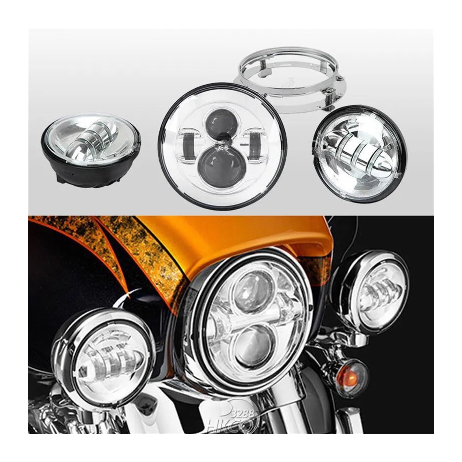 NAUTIG Phare Avant Pour Touring Pour Electra Pour Glide Pour Road King